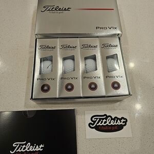New Titleist 2025 Pro V1x Golf Balls White One Dozen